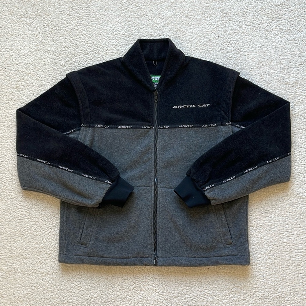 Vintage/Y2K Arctic Cat Ribboned Embroidered Fleece Zip Up Jacket